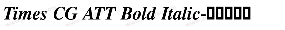 Times CG ATT Bold Italic字体转换